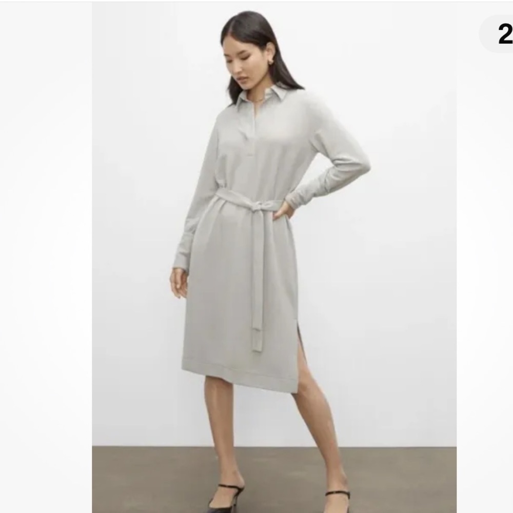 Club Monaco sage green shirt dress size medium new